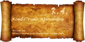 Komáromi Alexandra névjegykártya